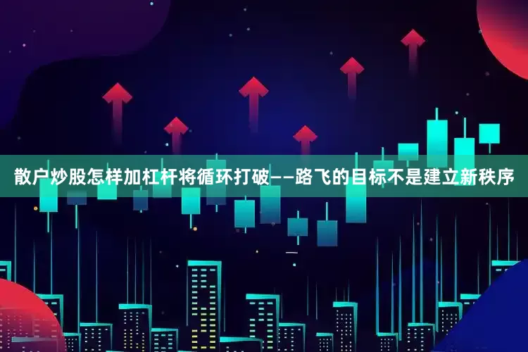 散户炒股怎样加杠杆将循环打破——路飞的目标不是建立新秩序